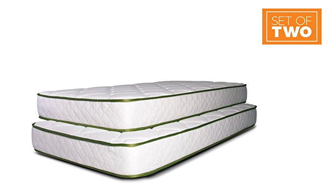 Dreamfoam Bedding Slumber Essentials Premium Foam 7-Inch Twin Mattresses, 2 Pack