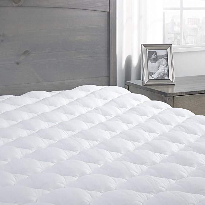 eLuxurySupply Pressure Relief Mattress Pad with Fitted Skirt |Bedsore Prevention Mattress Pads | Hypoallergenic Mattress Topper | Made in The USA, Queen