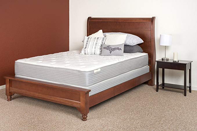Restonic Cal King Comfort Care Select Amherst Plush Mattress Set with Low Profile Foundation