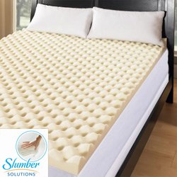 Slumber Solutions Big Bump 4-inch Memory Foam Mattress Topper, Size Queen