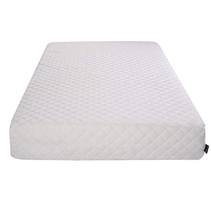 Giantex Mattress 10-Inch Gel Memory Foam Mattress Bed W/2 Contoured Pillows Sleep Comfort White Mattress (Queen)