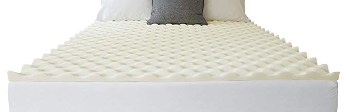 SIeep Innovations 1.5-inch Reversible Memory Foam Mattress Topper with Air Channels, Made in USA with a 5-year Warranty - Twin Size