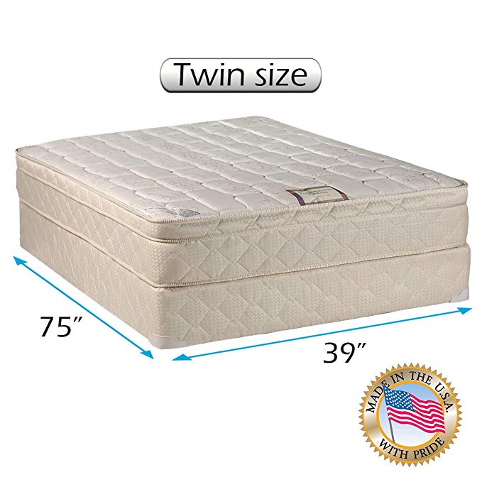 Tomorrow's Dream Inner Spring Pillow Top (Euro Top) Twin Size Mattress and Box Spring Set