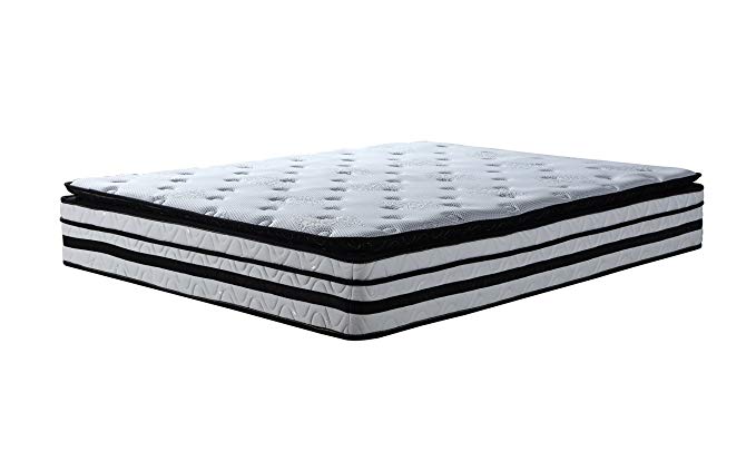 Swiss Ortho Sleep 13 inch Hybrid Innerspring and Memory Foam Mattress with Pillow Top (King)