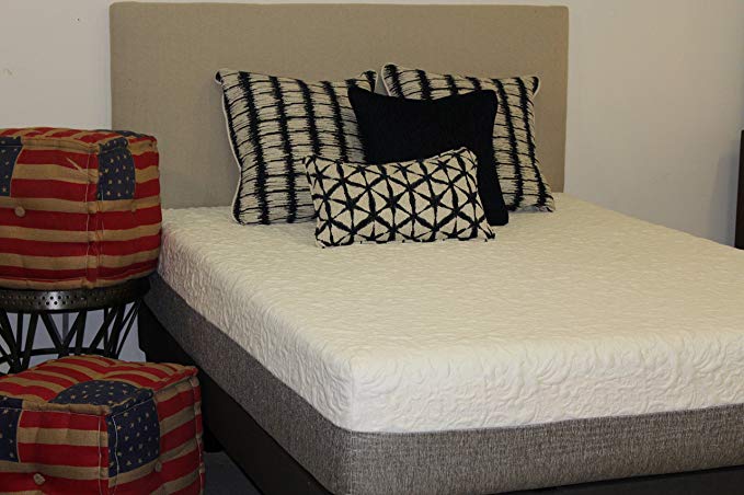 Premier Sleep Products MADE IN THE USA 12 Inch Plush Short Queen Cool Sleep Gel Memory Foam Mattress with Premium Textured 8-Way Stretch Cover for Campers, Rv's and Trailers