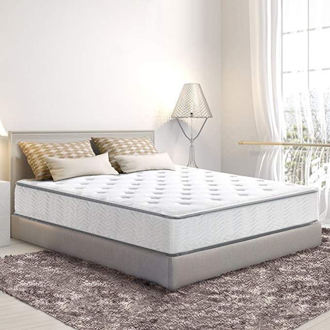 SLEEPLACE SVC10SM01T 10 in Milky way Tight Top Spring Mattress, Twin