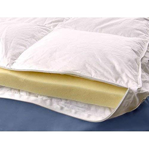 National Sleep Products Down Alternative Gusseted Design Euro Top Cover for Memory Foam Topper Twin